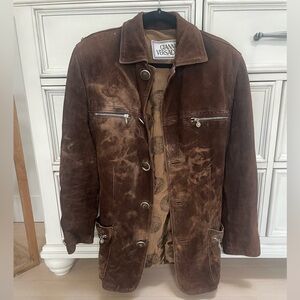 Versace Brown Suede Mens small Jacket